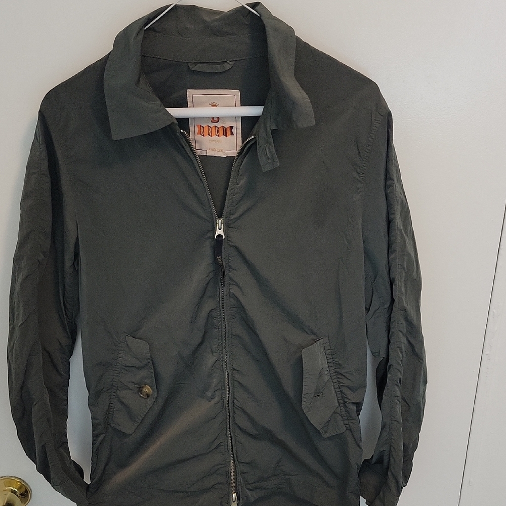 Men's Olive Zip-Up Bomber Jacket